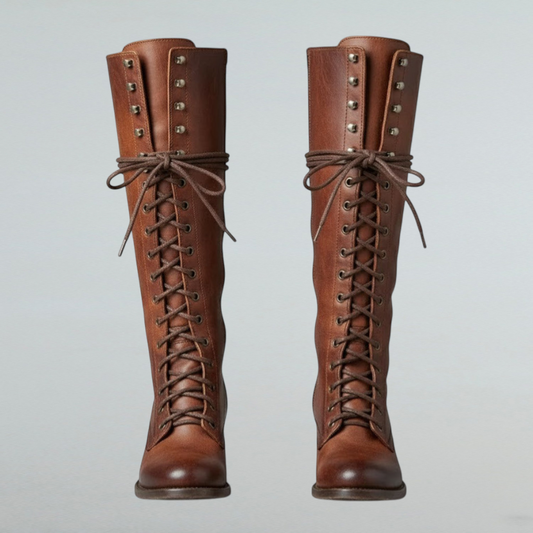 Clara - Kniehohe Schnürstiefel