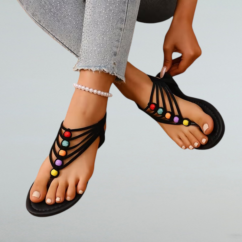 Loredana – Einfarbige Sommer Sandalen