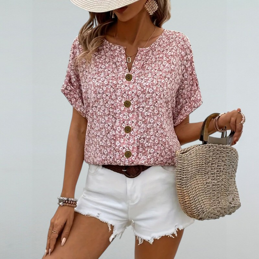Adelasia – Chic Bluse mit Floralem Design
