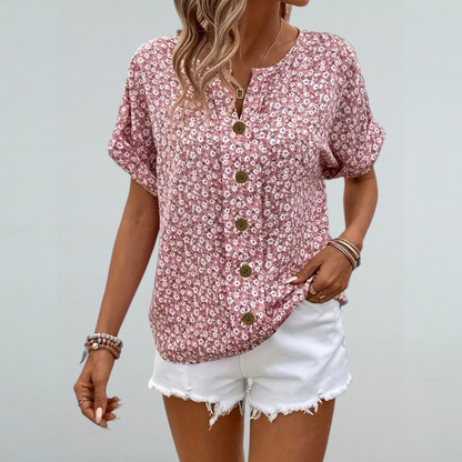 Adelasia – Chic Bluse mit Floralem Design