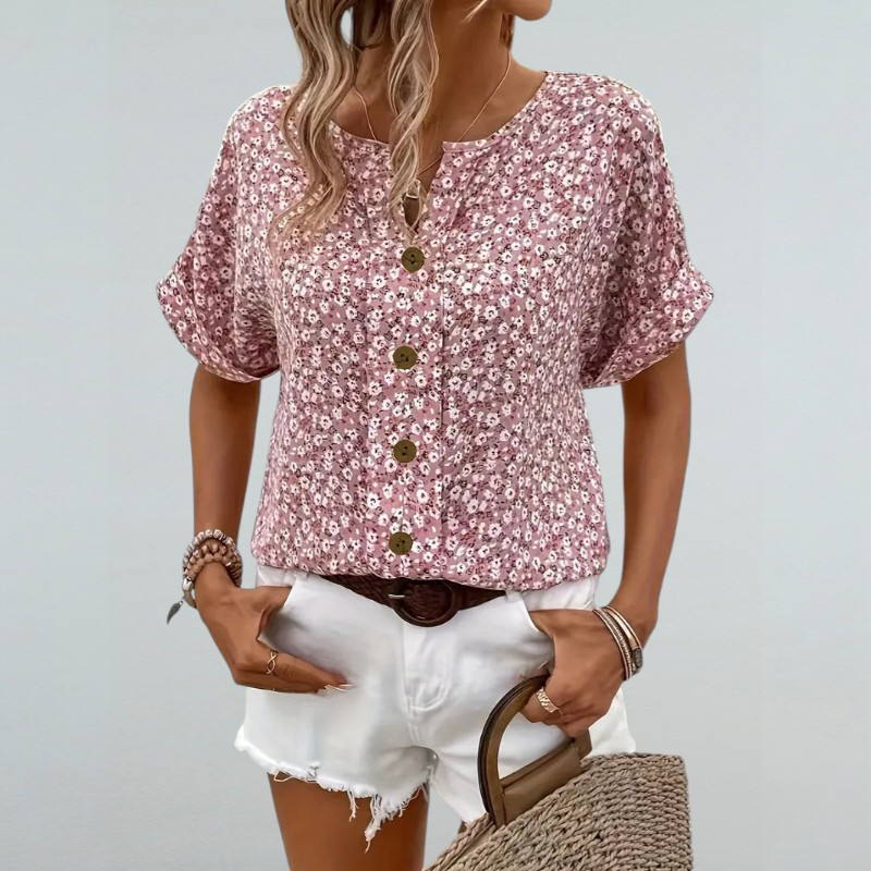 Adelasia – Chic Bluse mit Floralem Design