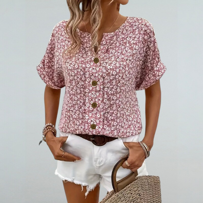 Adelasia – Chic Bluse mit Floralem Design