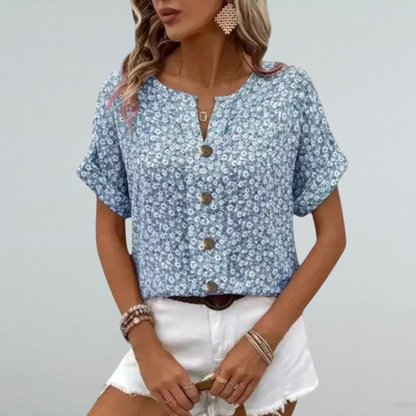 Adelasia – Chic Bluse mit Floralem Design