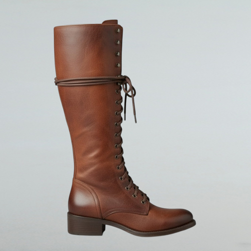 Clara - Kniehohe Schnürstiefel