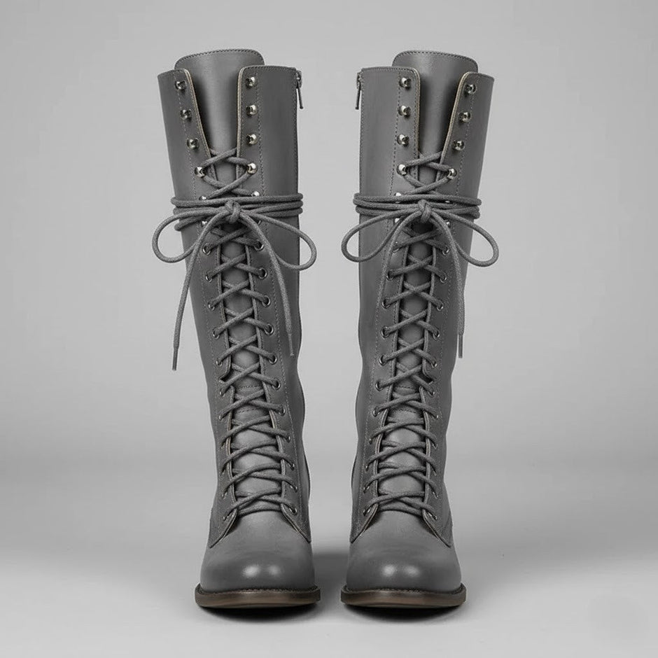 Clara - Kniehohe Schnürstiefel