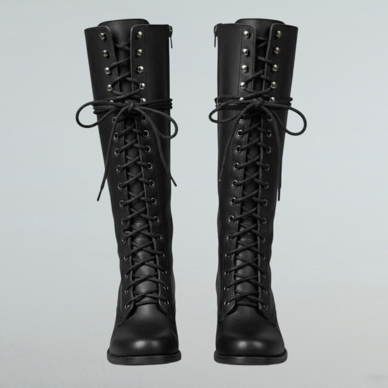 Clara - Kniehohe Schnürstiefel
