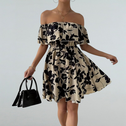 Debora – Elegantes Trägerkleid mit Blumenmuster