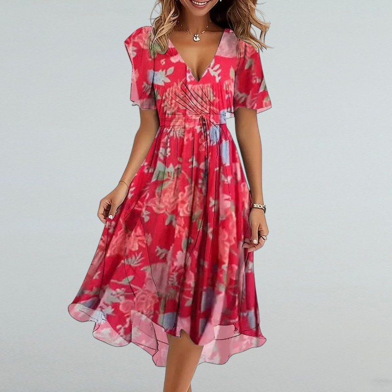 Flaminia – Damenkleid mit Blumenmuster