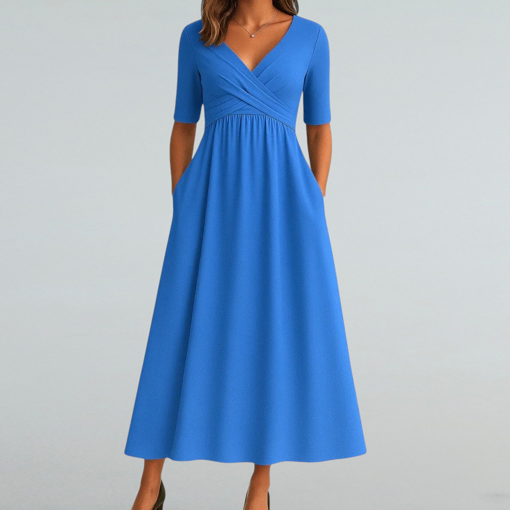 Eleonora – Sommerkleid mit V-Ausschnitt