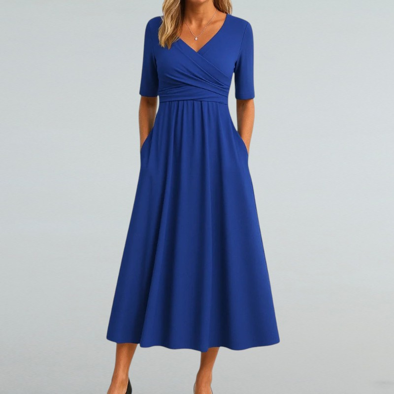 Eleonora – Sommerkleid mit V-Ausschnitt