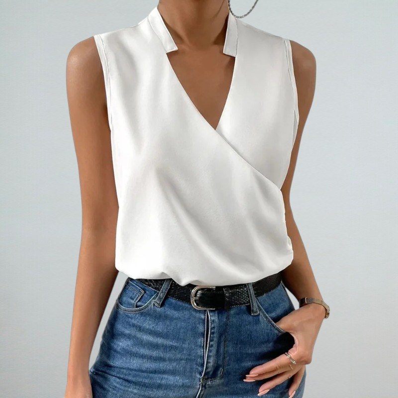 Elettra – Sommertop mit V-Ausschnitt für Damen