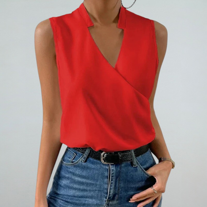 Elettra – Sommertop mit V-Ausschnitt für Damen