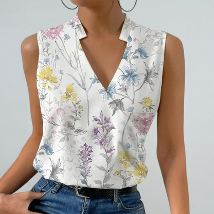 Elettra – Sommertop mit V-Ausschnitt für Damen