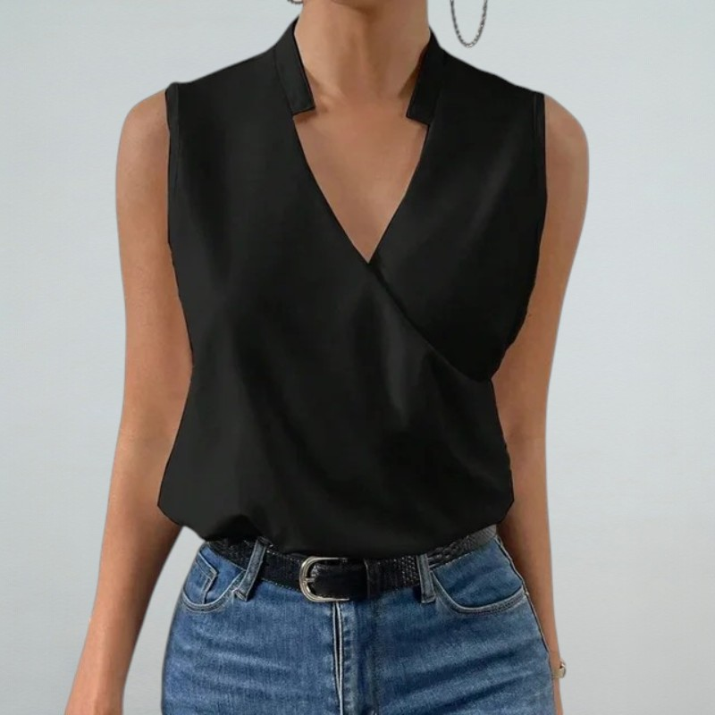 Elettra – Sommertop mit V-Ausschnitt für Damen