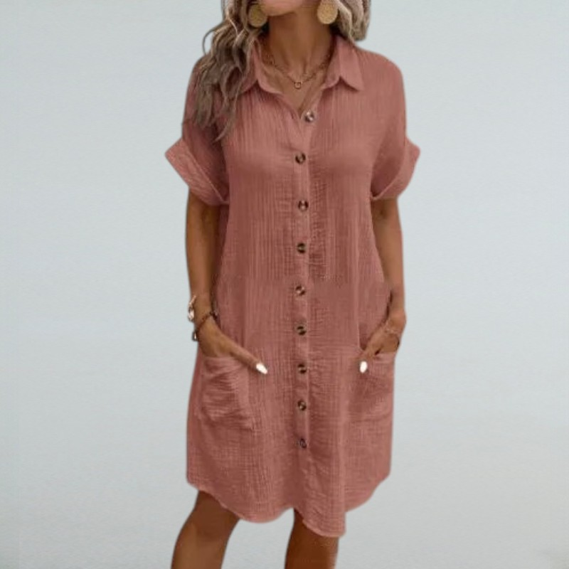 Lara – Sommerliches Schlichtes Hemdkleid