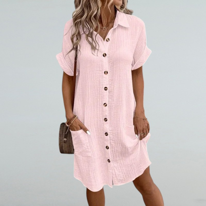 Lara – Sommerliches Schlichtes Hemdkleid