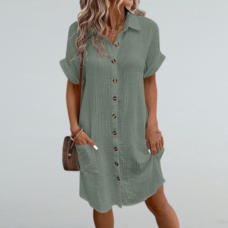 Lara – Sommerliches Schlichtes Hemdkleid