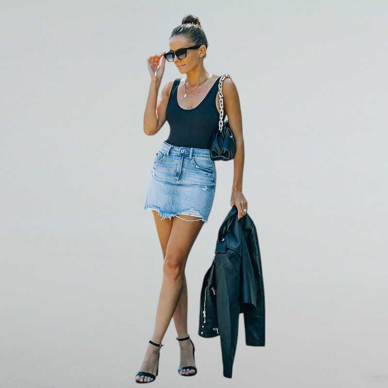 Lucrezia – Vintage-Denimrock für Damen
