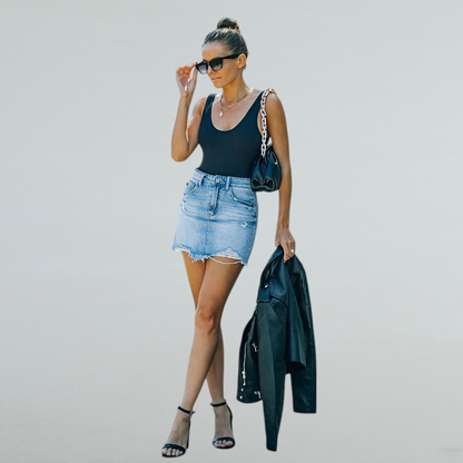 Lucrezia – Vintage-Denimrock für Damen