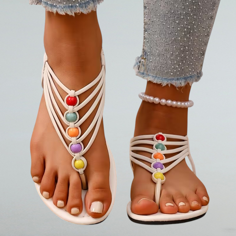 Loredana – Einfarbige Sommer Sandalen