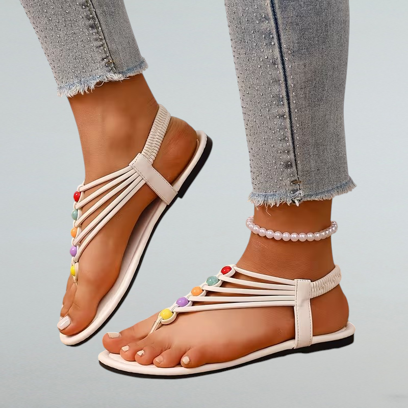 Loredana – Einfarbige Sommer Sandalen