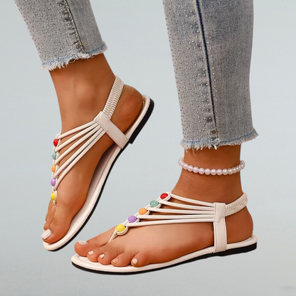 Loredana – Einfarbige Sommer Sandalen