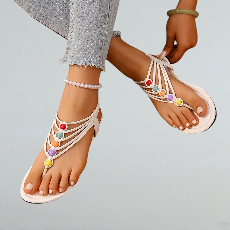 Loredana – Einfarbige Sommer Sandalen