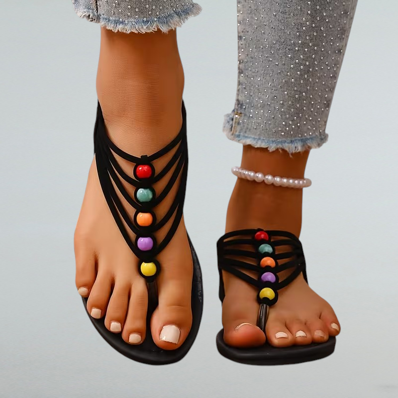 Loredana – Einfarbige Sommer Sandalen