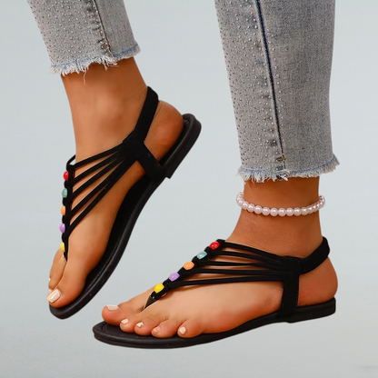 Loredana – Einfarbige Sommer Sandalen