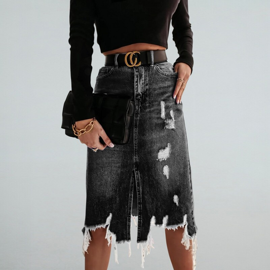 Mia – Midirock mit Asymmetrischem Design