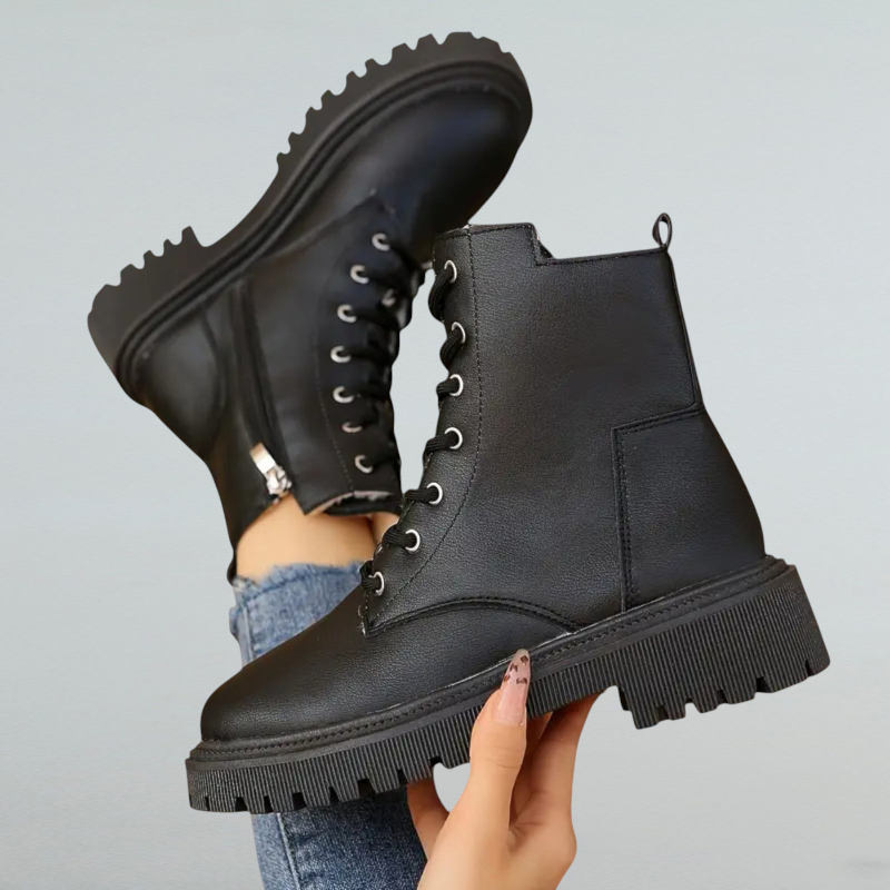 Mia - Schnürstiefeletten mit Fleecefutter