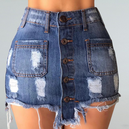 Miriam – Damen Jeans Minirock