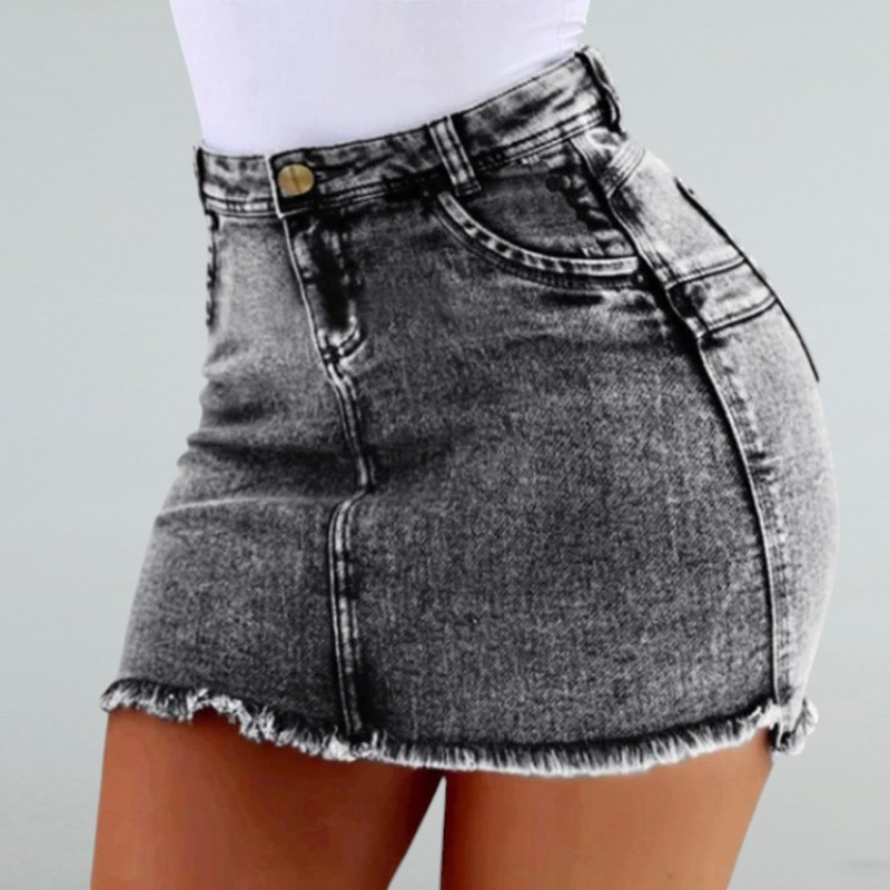 Noemi – Figurbetonter Denim Minirock