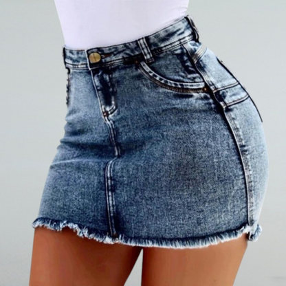 Noemi – Figurbetonter Denim Minirock