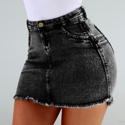 Noemi – Figurbetonter Denim Minirock