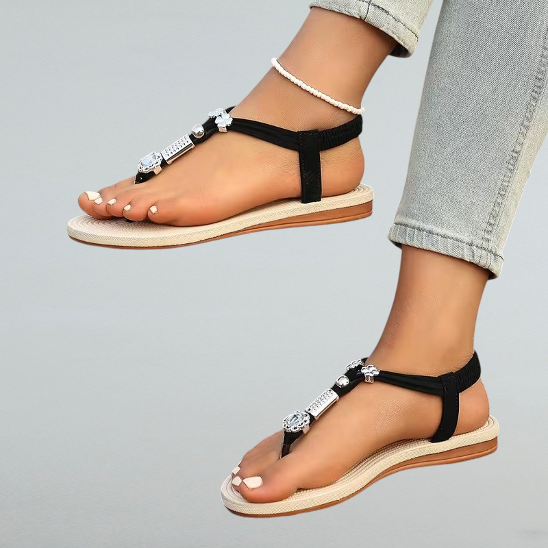 Priscilla – Sommer Sandalen mit Perlen