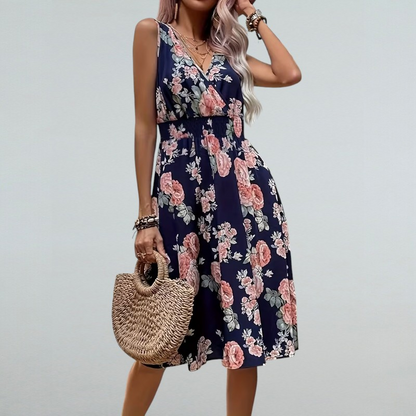 Rosa – Sommerkleid mit Blumenmuster