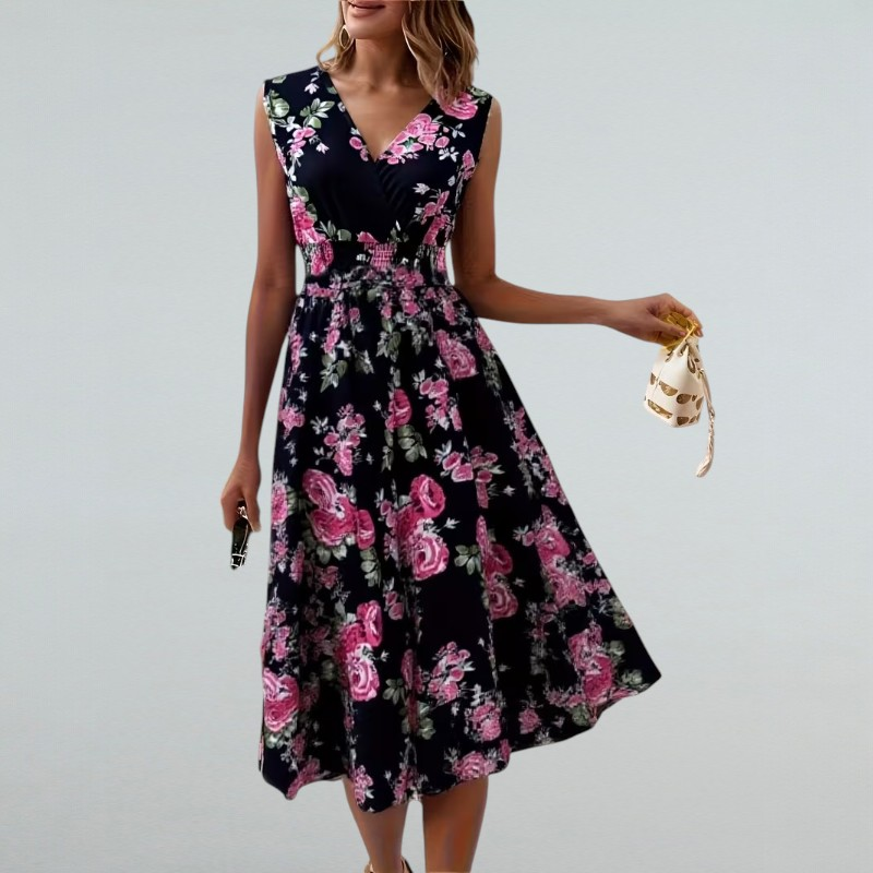 Rosa – Sommerkleid mit Blumenmuster